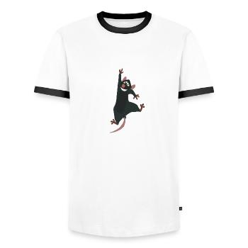 Les rats sont les plus chaudes - T-shirt contrasté Homme - blanc/noir - Devant - AI Model Female 172 light (172cm) & AI Model Male 178 dark (178cm)