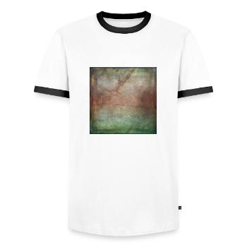summer - Men's Ringer Shirt - white/black - Front - AI Model Female 172 light (172cm) & AI Model Male 178 dark (178cm)