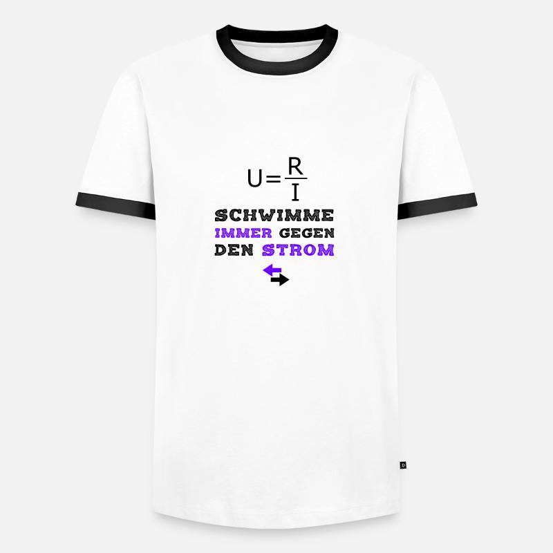 Electronics Technician T-Shirt Rebell Querdenker - Men's Ringer Shirt - white/black