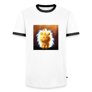 cute thing 2 - Männer Kontrast-T-Shirt - Weiß/Schwarz - Vorne - AI Model Female 172 light (172cm) & AI Model Male 178 dark (178cm)