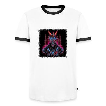 gift mythical creature humor jokes joke present - Men's Ringer Shirt - white/black - Front - AI Model Female 172 light (172cm) & AI Model Male 178 dark (178cm)