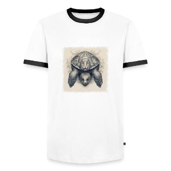 blague geek idée cadeau citation humour - T-shirt contrasté Homme - blanc/noir - Devant - AI Model Female 172 light (172cm) & AI Model Male 178 dark (178cm)