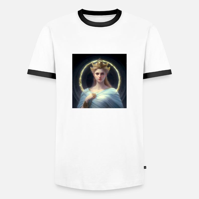 Die himmlische Aphrodite - Männer Kontrast-T-Shirt - Weiß/Schwarz