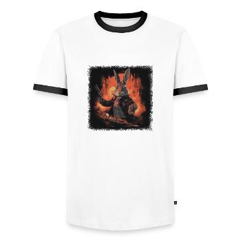 humor brown jokes birthday birthday present idea - Men's Ringer Shirt - white/black - Front - AI Model Female 172 light (172cm) & AI Model Male 178 dark (178cm)