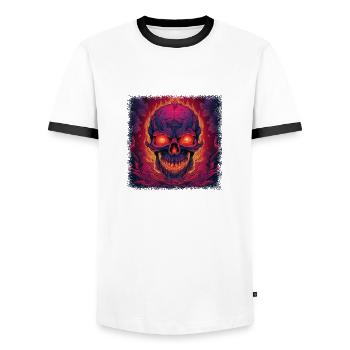 Present Baby Skeleton Tshirts - Men's Ringer Shirt - white/black - Front - AI Model Female 172 light (172cm) & AI Model Male 178 dark (178cm)