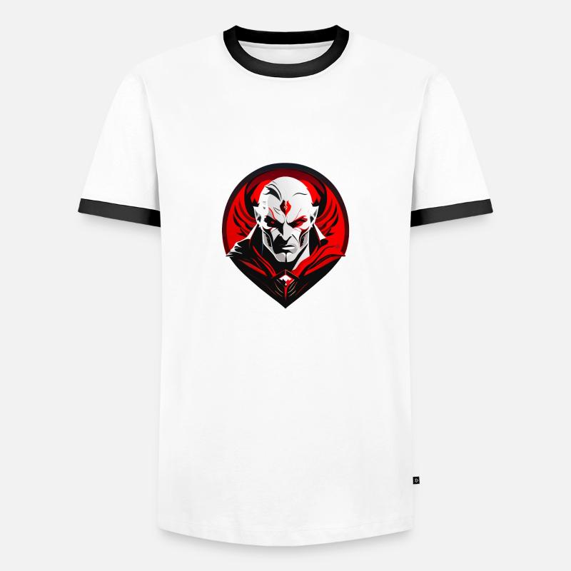 Devil - Men's Ringer Shirt - white/black