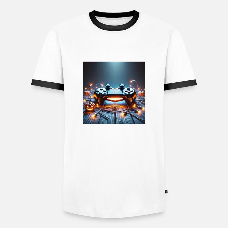 PS Controller - Men's Ringer Shirt - white/black