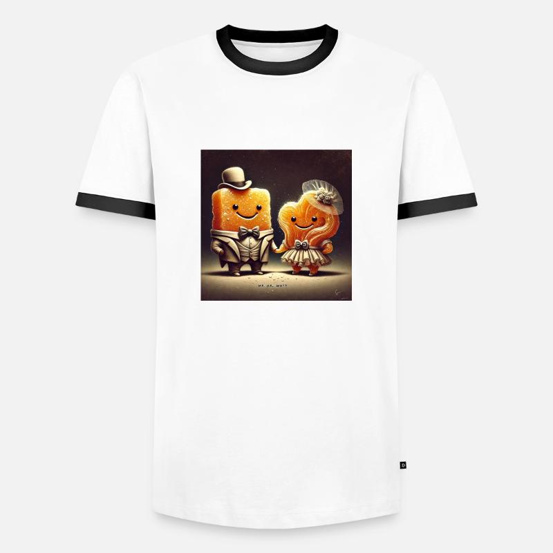 Mr. and Mrs. 1 - Men's Ringer Shirt - white/black