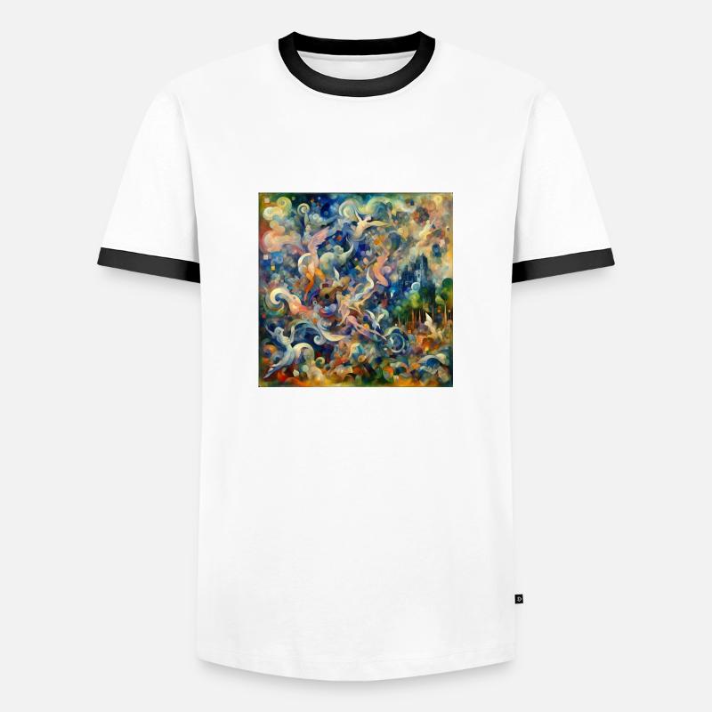 Conception Marc Chagall - T-shirt contrasté Homme - blanc/noir