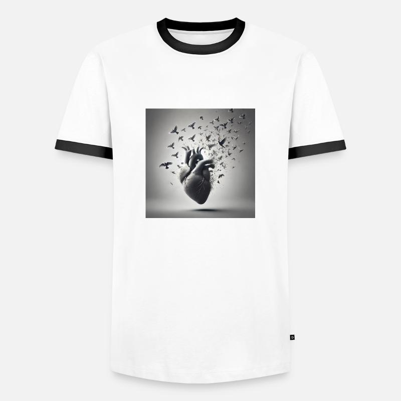 Befreite Emotionen - Männer Kontrast-T-Shirt - Weiß/Schwarz