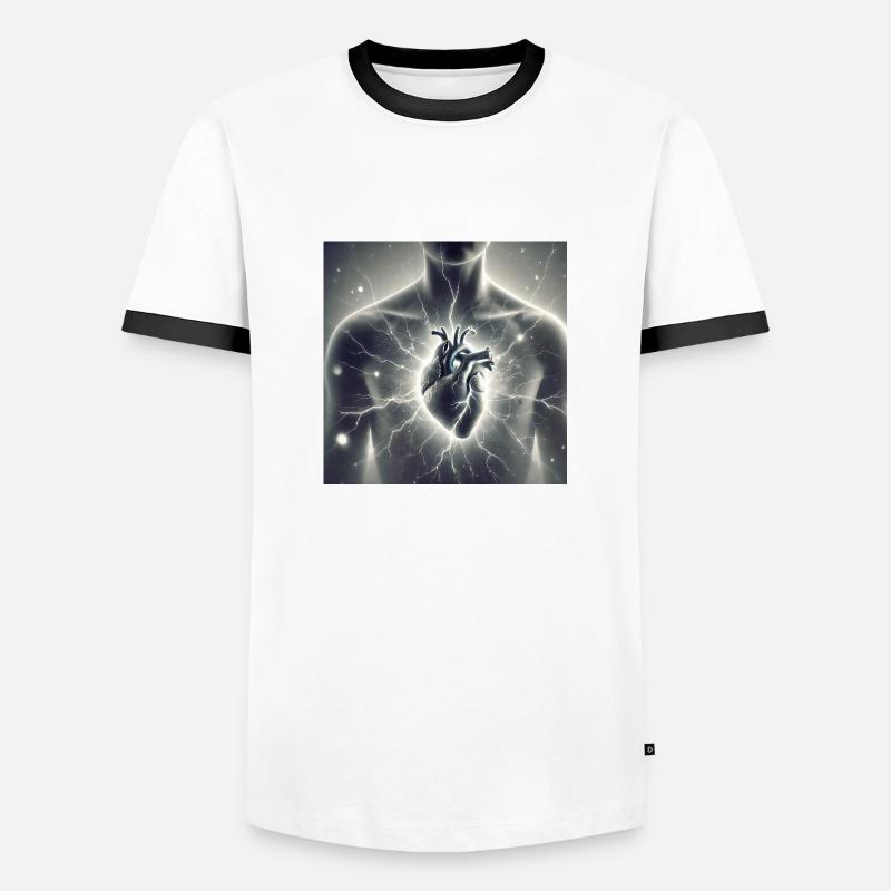 Broken Starch - Men's Ringer Shirt - white/black