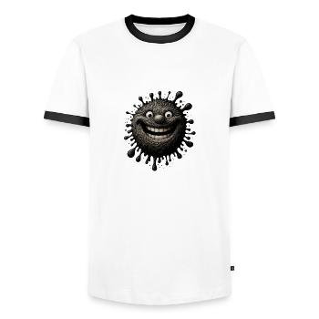 Spot of ink - Men's Ringer Shirt - white/black - Front - AI Model Female 172 light (172cm) & AI Model Male 178 dark (178cm)