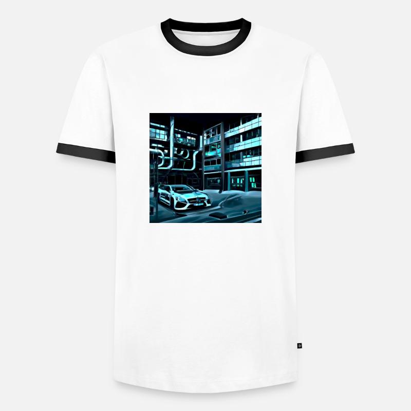 Stuttgart-3 theme - Men's Ringer Shirt - white/black
