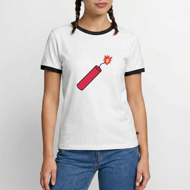 rod tnt dynamite explode explosion blast Men's Ringer Shirt