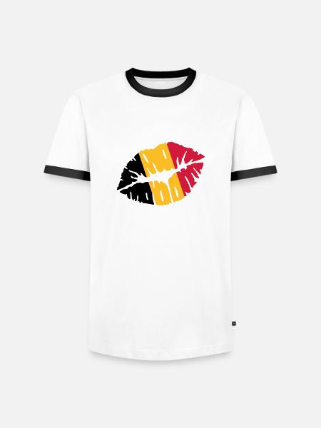 Belgium - Men's Ringer Shirt - white/black