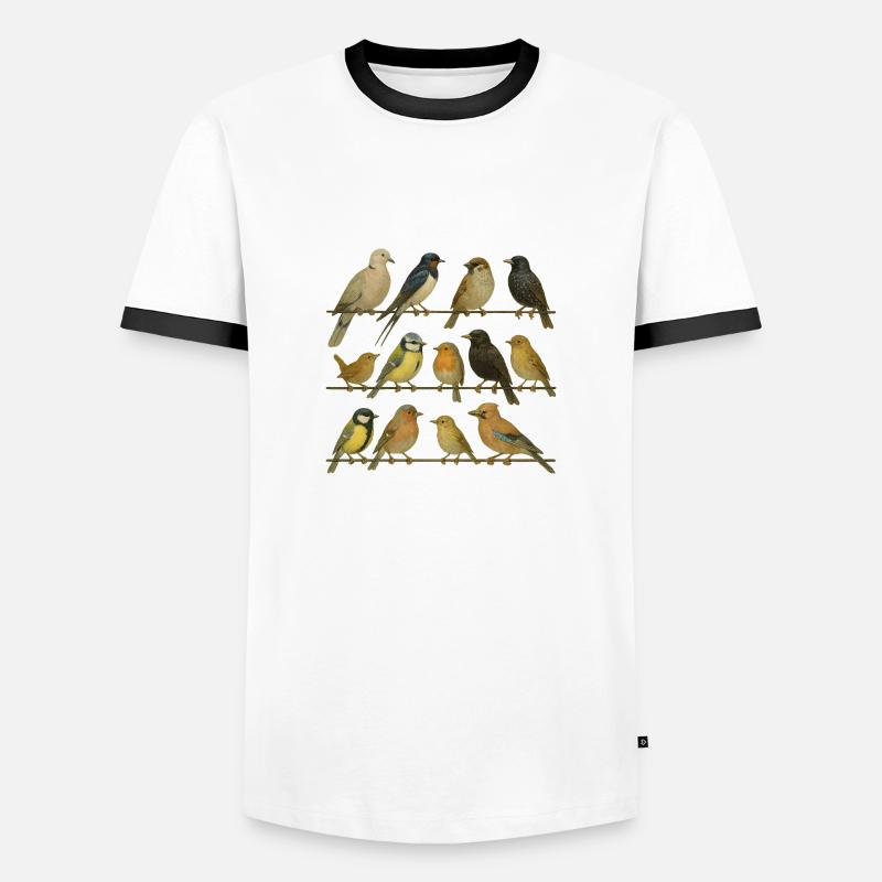 Bird Watcher Bird Lover - Men's Ringer Shirt - white/black