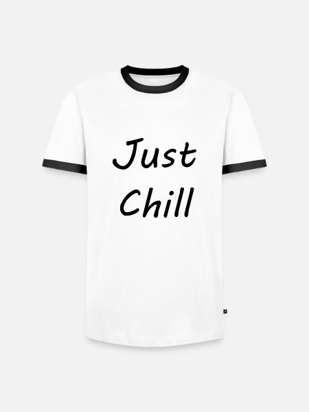 JustChill - Men's Ringer Shirt - white/black