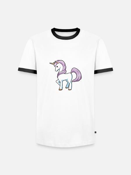 unicorn - T-shirt contrasté Homme - blanc/noir