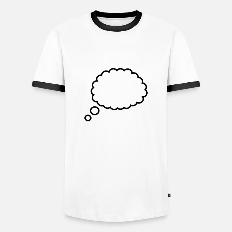 Denkblase - Männer Kontrast-T-Shirt - Weiß/Schwarz