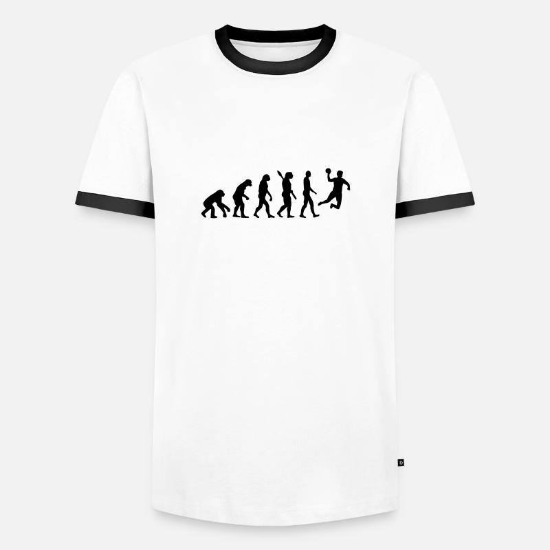 Évolution Handball - T-shirt contrasté Homme - blanc/noir