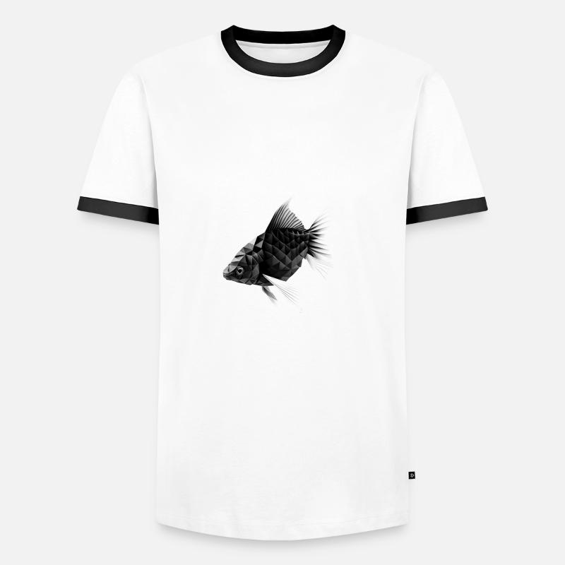 KOI - Men's Ringer Shirt - white/black
