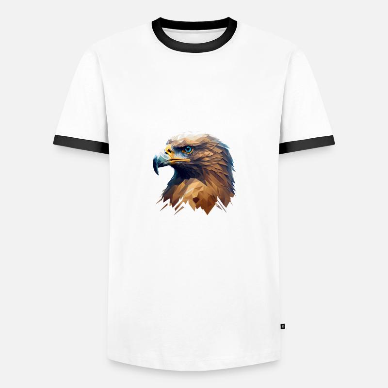 EAGLE - Men's Ringer Shirt - white/black