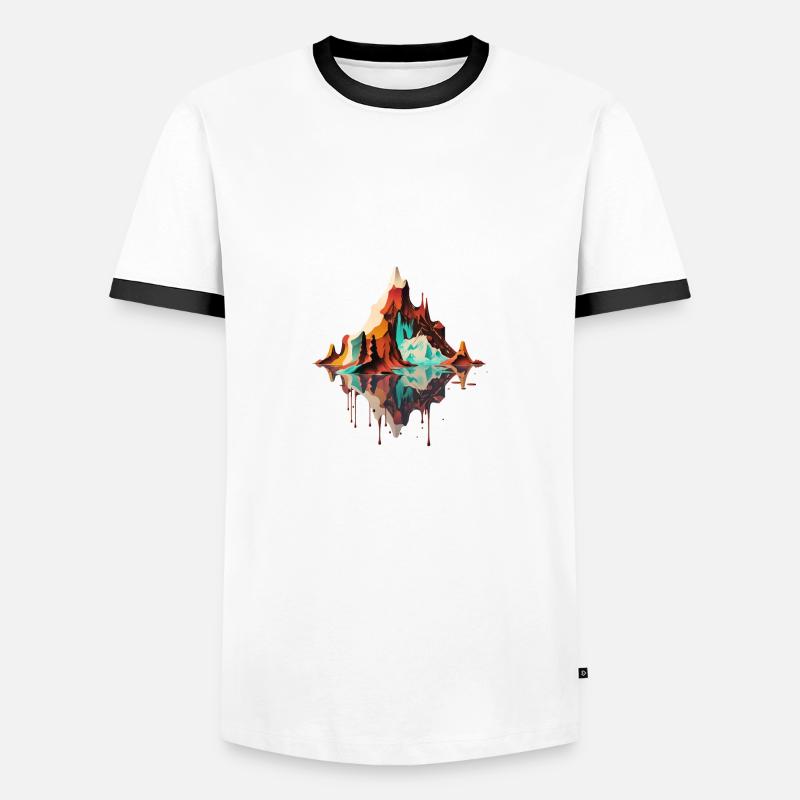 SURREAL - Men's Ringer Shirt - white/black