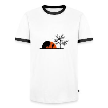 Boulderer soleil - T-shirt contrasté Homme - blanc/noir - Devant - AI Model Female 172 light (172cm) & AI Model Male 178 dark (178cm)