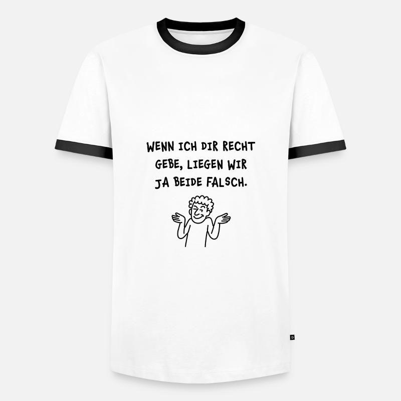 Know-it-all - Men's Ringer Shirt - white/black