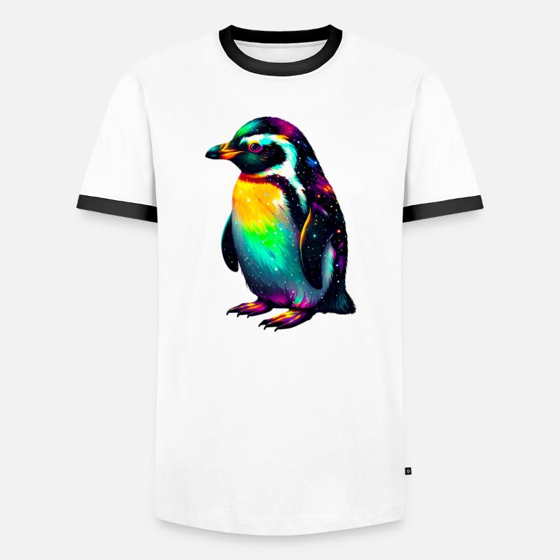Penguin - Men's Ringer Shirt - white/black