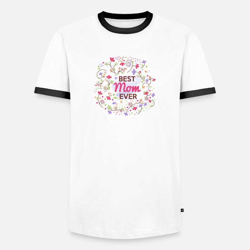 Die beste Mutter aller Zeiten - Männer Kontrast-T-Shirt - Weiß/Schwarz