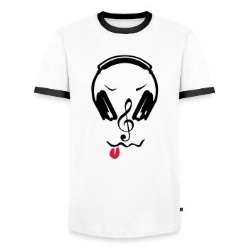 cle Helme dj Equalizer Boden Anmerkung3 - Männer Kontrast-T-Shirt - Weiß/Schwarz - Vorne - AI Model Female 172 light (172cm) & AI Model Male 178 dark (178cm)