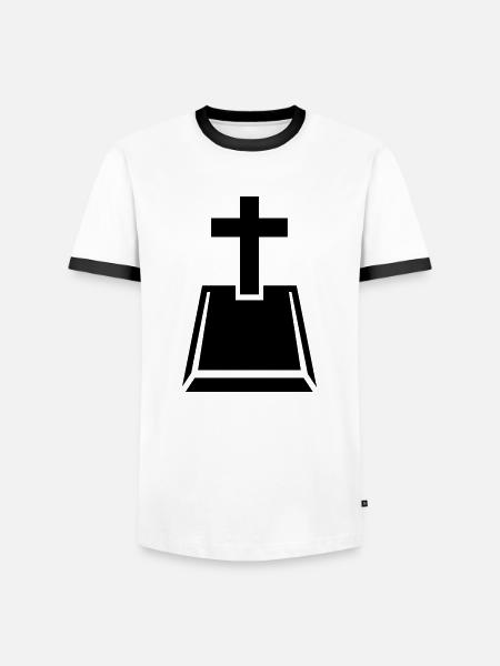 grab_f1 - Men's Ringer Shirt - white/black