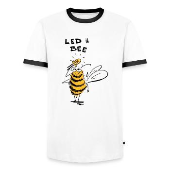 conduit l'abeille - T-shirt contrasté Homme - blanc/noir - Devant - AI Model Female 172 light (172cm) & AI Model Male 178 dark (178cm)