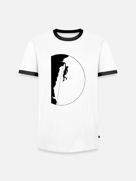 Climb on (He, clear) - Men's Ringer Shirt - white/black