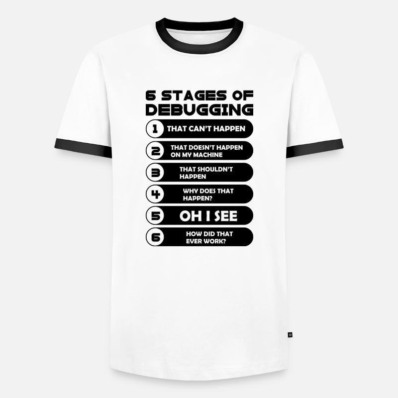 Programming - Men's Ringer Shirt - white/black