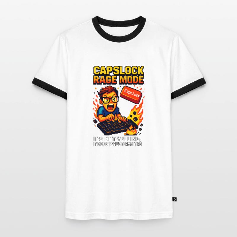 Capslock Rage Mode Men's Ringer Shirt
