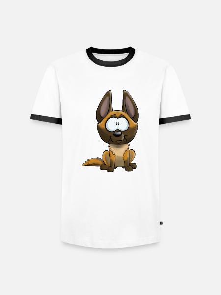 I am Malinois - Men's Ringer Shirt - white/black
