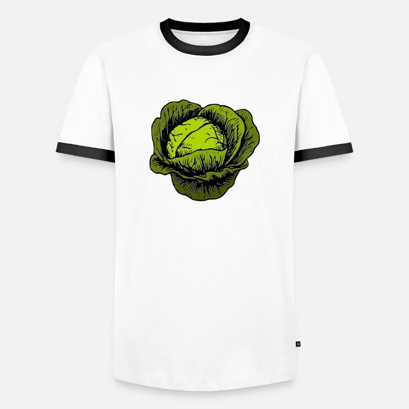 cabbage - Men's Ringer Shirt - white/black