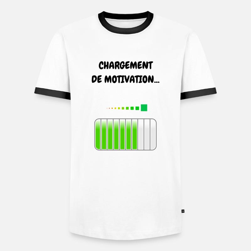 MOTIVATIONAL LOADING - Men's Ringer Shirt - white/black