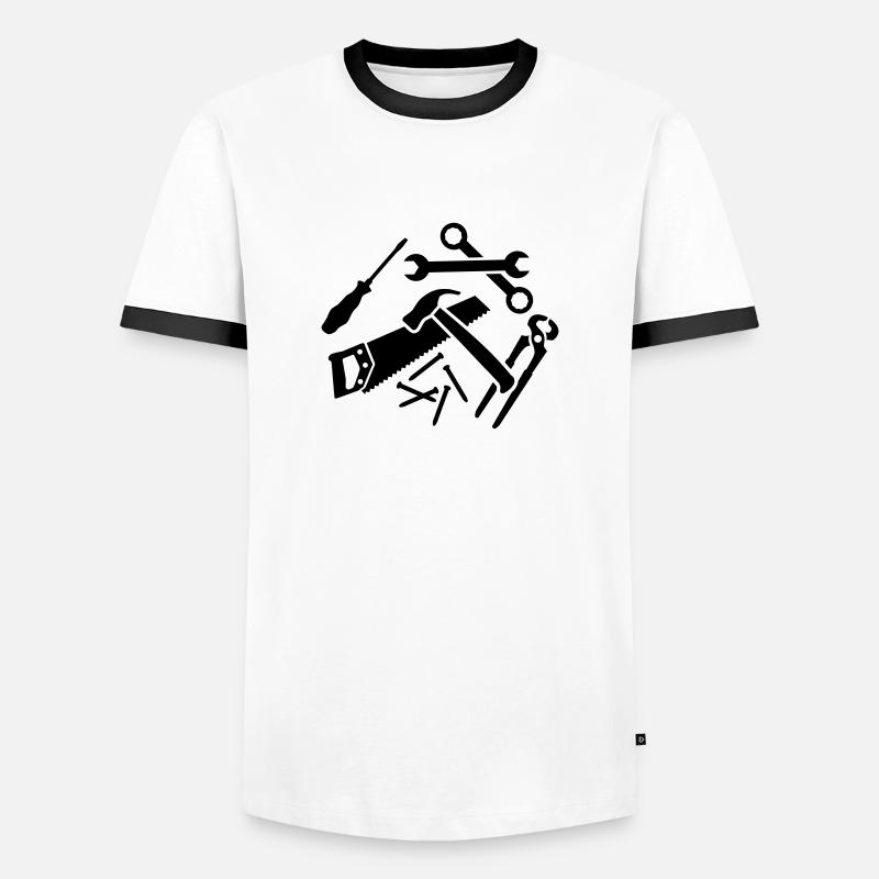 Tools - Men's Ringer Shirt - white/black