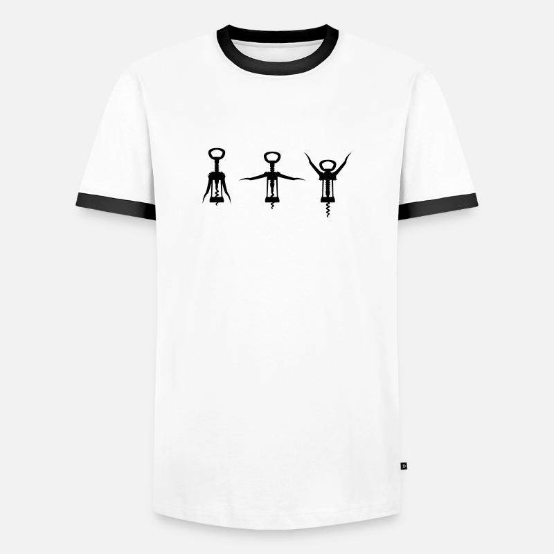 Ich bin Bodybuilder (Ohne Text) - Männer Kontrast-T-Shirt - Weiß/Schwarz