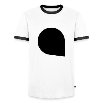 Bubble 1c - T-shirt contrasté Homme - blanc/noir - Devant - AI Model Female 172 light (172cm) & AI Model Male 178 dark (178cm)