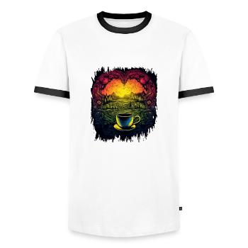 feminism lgbt 50th birthday jokes transgender - Men's Ringer Shirt - white/black - Front - AI Model Female 172 light (172cm) & AI Model Male 178 dark (178cm)