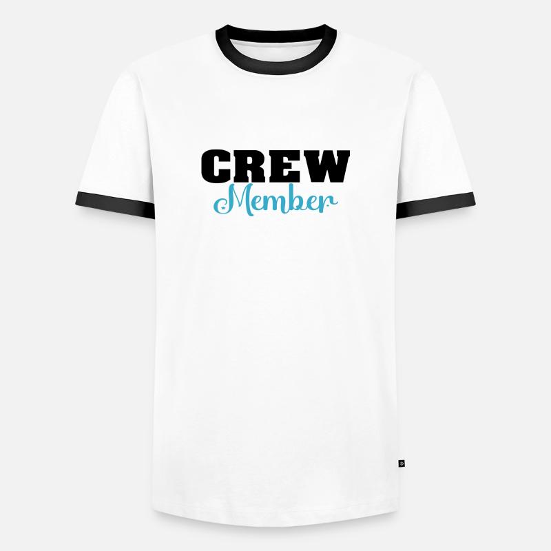 Crew Member - Männer Kontrast-T-Shirt - Weiß/Schwarz