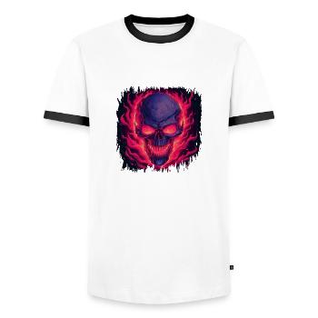 birthday present idea fuck you quote - Men's Ringer Shirt - white/black - Front - AI Model Female 172 light (172cm) & AI Model Male 178 dark (178cm)