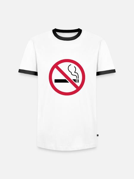 No smoking No smoking - Men's Ringer Shirt - white/black