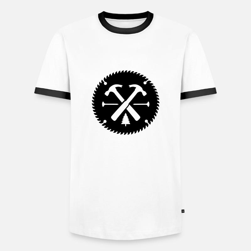 carpenter - Men's Ringer Shirt - white/black