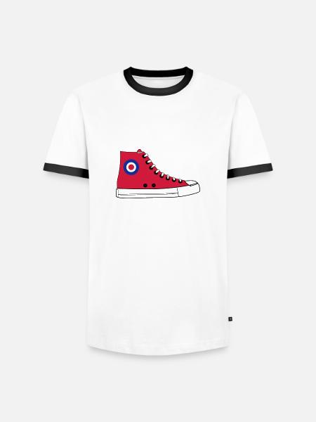 Turnschuh Mod - Männer Kontrast-T-Shirt - Weiß/Schwarz