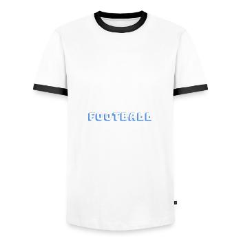 Made for Football - Men's Ringer Shirt - white/black - Front - AI Model Female 172 light (172cm) & AI Model Male 178 dark (178cm)